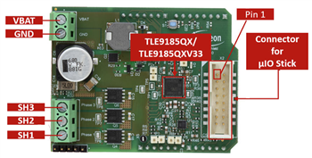 Technische Zeichnung - Infineon Technologies SHIELD_TLE9185 Evaluierungsboards
